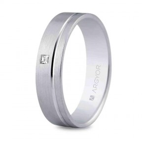 Alianza o. blanco 5mm diamante 5B50316P