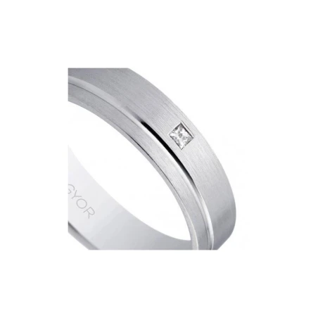 Alianza o. blanco 5mm diamante 5B50316P
