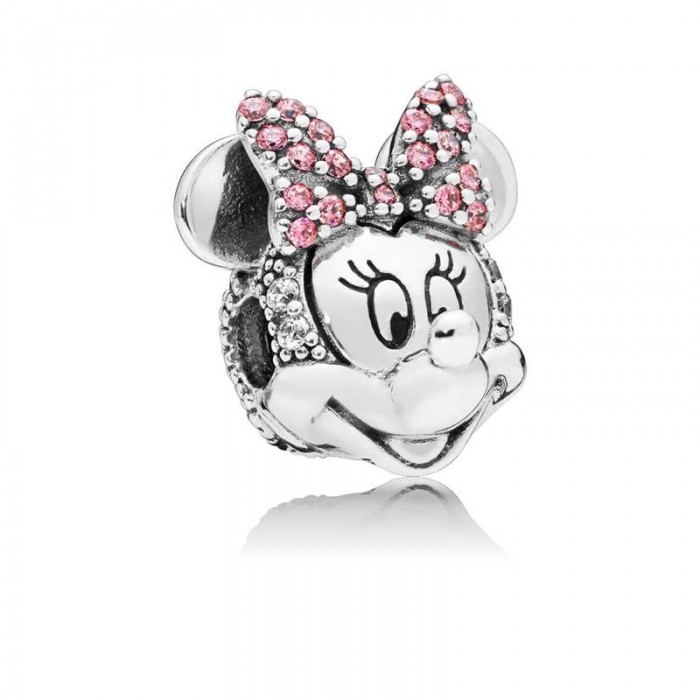 Clip Minnie plata de ley y circonitas fucsia 797496CZS