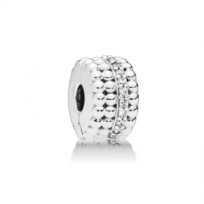 Clip en plata de ley Cuentas Brillantes