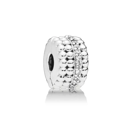 Clip en plata de ley Cuentas Brillantes