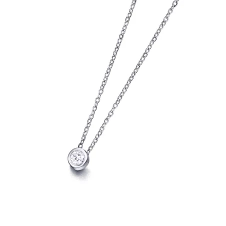 Gargantilla Le Carré Mujer Oro Blanco Bril.0.05 Q. GD024OB.00