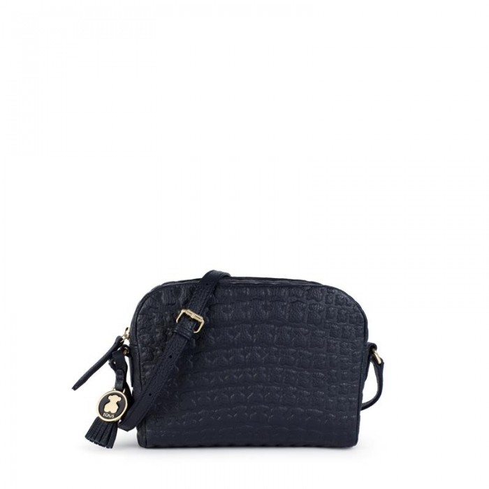 Bandolera Sherton de Piel azul marino 995890537