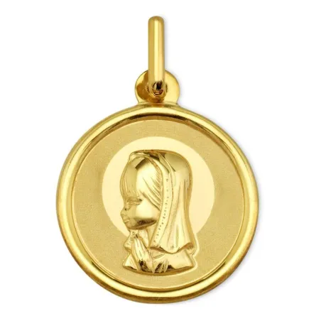 Medalla Oro Virgen niña aureola 1900104