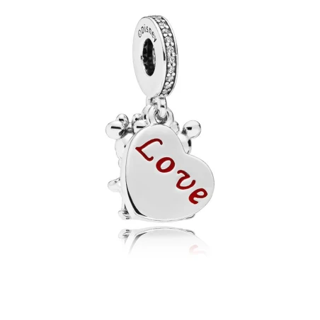Charm colgante de Minnie y Mickey con Amor