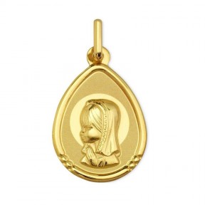 Medalla Oro Virgen niña lágrima 1903104