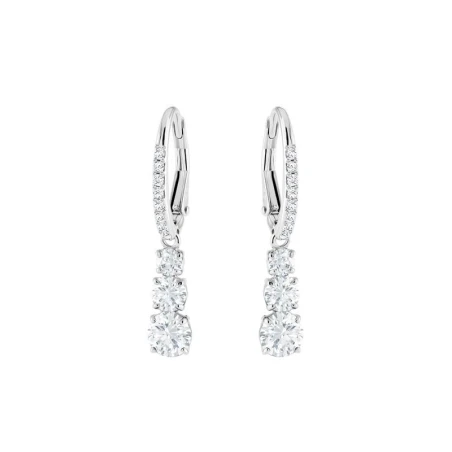 Pendientes Swarovski Attract Trilogy Round, blanco, baño de rodio 5416155
