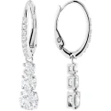 Pendientes Swarovski Attract Trilogy Round, blanco, baño de rodio 5416155