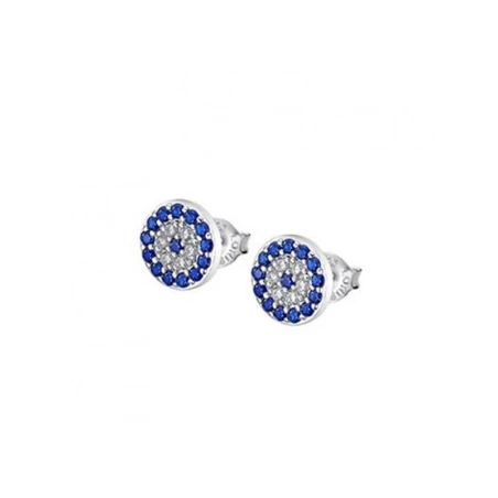 Pendientes Lotus Silver Mystic Mujer Plata Circonitas Azules y Transparentes LP1969-4/1