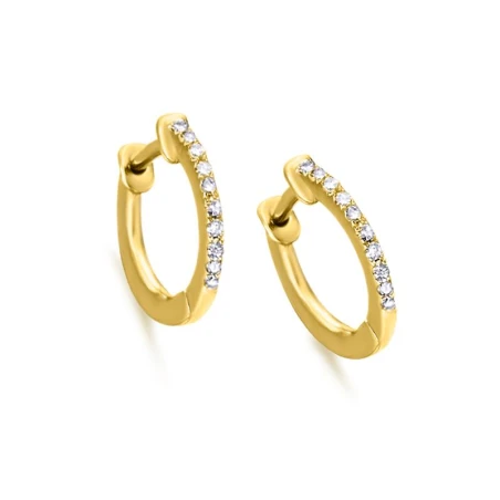Pendientes LeCarré Mujer oro aro con diamantes GB007OA.00