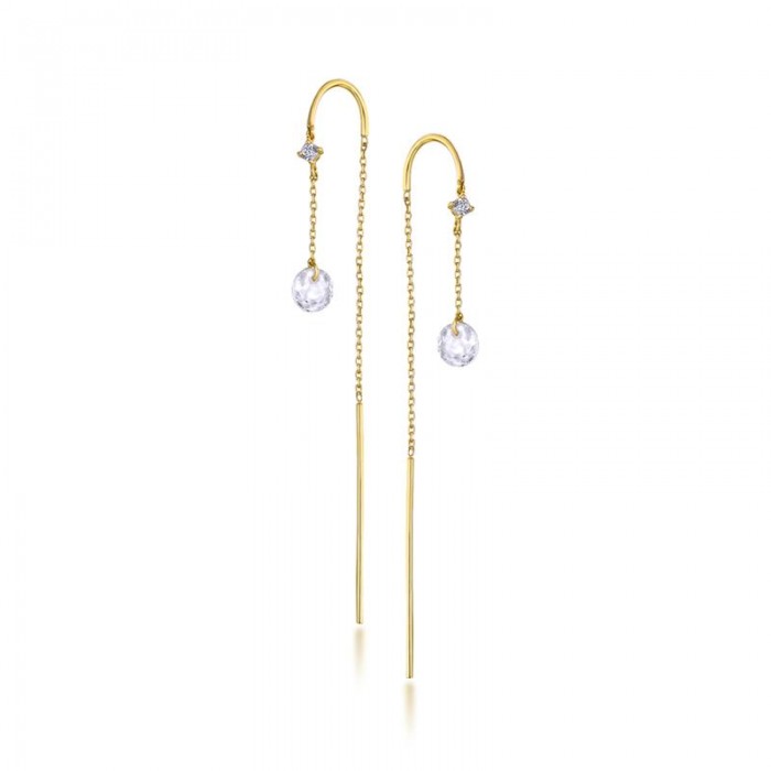 Pendientes Mujer Oro LeCarré Topacio blanco GB057OA.00
