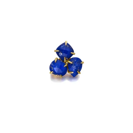 Pendendientes Le Carré mujer  Plata Baño Amarillo Lapislazuli LB098ZA.00