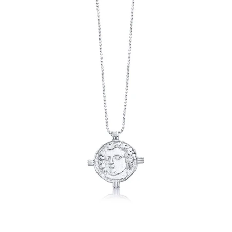 Colgante Le Carré Mujer Plata Baño Rodio  moneda con 4 barritas LD094RO.00