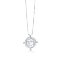 Colgante Le Carré Mujer Plata Baño Rodio  moneda con 4 barritas LD094RO.00