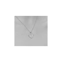 Colgante Le Carré Mujer Plata Baño Rodio  moneda con 4 barritas LD094RO.00