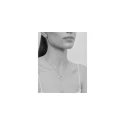 Colgante Le Carré Mujer Plata Baño Rodio  moneda con 4 barritas LD094RO.00