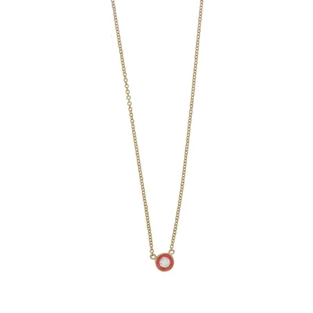 Gargantilla Salvatore Mujer Plata Baño Oro Esmalte Coral y Circonita 213C0061