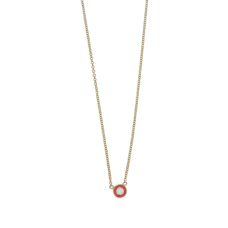Gargantilla Salvatore Mujer Plata Baño Oro Esmalte Coral y Circonita 213C0061