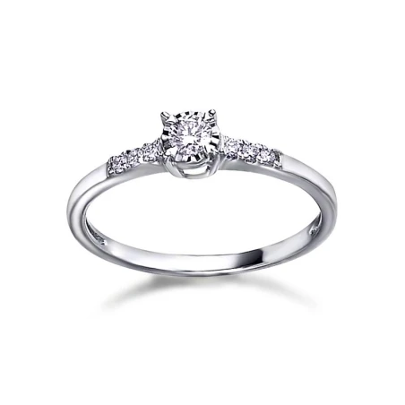 Anillo Oro Blanco Mujer LeCarré Diamante GA024OB