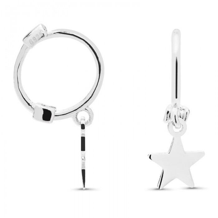 Pendientes Luxenter Donmeri Mujer Plata Baño Rodio Estrella EH43799900