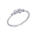 Anillo LeCarré Cascada Diamantes y Oro Blanco GA056OB
