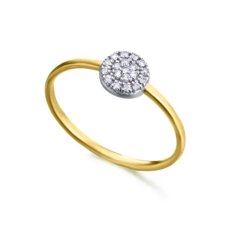 Anillo LeCarré Oro Amarillo Roseta Diamantes GA079OA