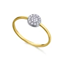 Anillo LeCarré Oro Amarillo Roseta Diamantes GA079OA