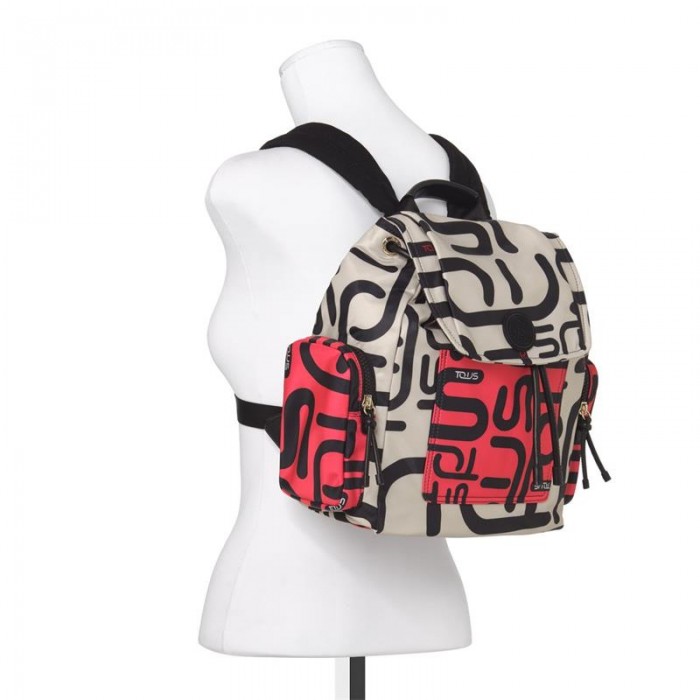 Mochila TOUS Mujer mediana Doromy Beige-Fucsia 2001184444