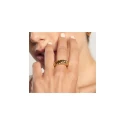 Anillo LeCarré Mujer Croissant Plata Baño Oro LA126AM