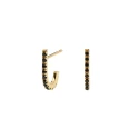 Pendientes PdPaola Bird Gold Black Plata Baño Oro AR01-094-U
