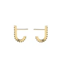Pendientes PdPaola Bird Gold Black Plata Baño Oro AR01-094-U