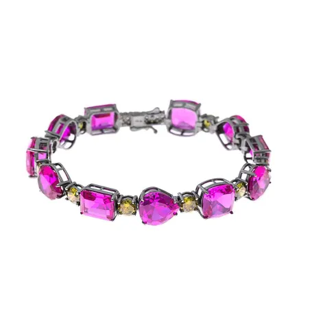 Pulsera Salvatore Mujer Plata Rubí y Peridotos 234P0017