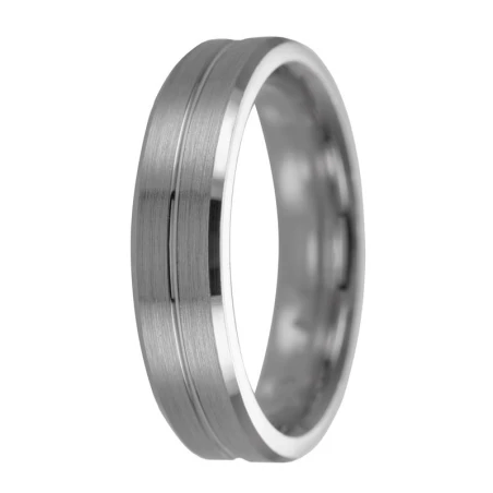 Alianza plata 5 mm tallada