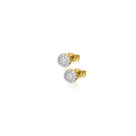 Pendientes Le Carré Mujer Rosetas Oro bicolor y Diamantes GB090OA.00