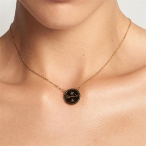 Gargantilla Le Carré Mujer plata Baño Oro medalla flecha LD104AM.00 2