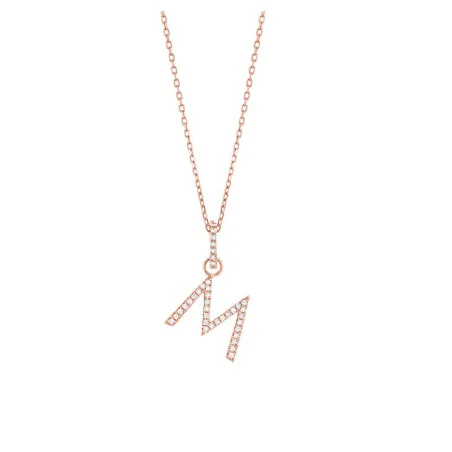 Colgante Letra M Oro Inicial Mujer 0,11cts PW140M01 sin cadena