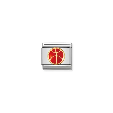 Componible Classic DEPORTES acero, esmalte y oro de 18k pelota baloncesto