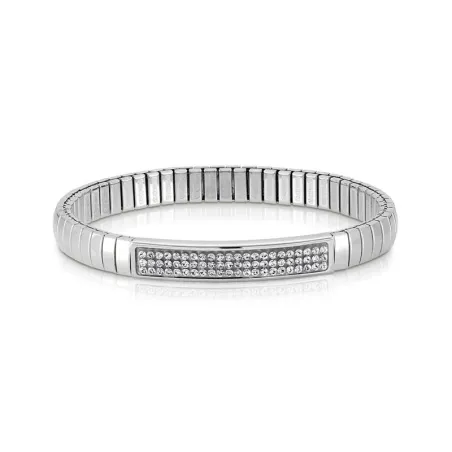 Pulseras XTE en acero y Swarovski BLANCO