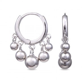 Pendientes Luxenter Nimant Aro Plata Baño Rodio EH49299900
