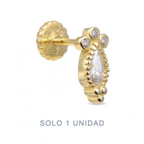 Piercing Luxenter Sinye Mujer Plata Baño Oro y Circonitas PIR051Y0000