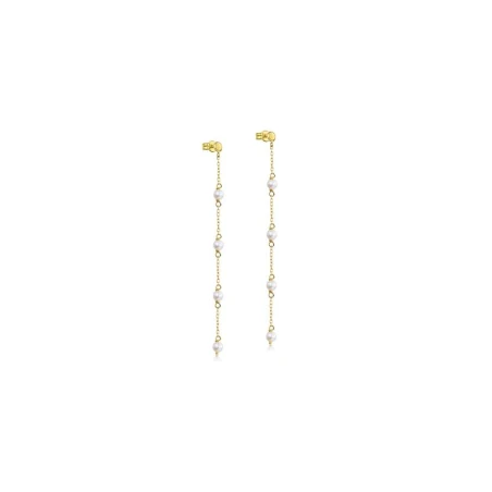Pendientes largos Le Carré Oro 18k y Perlas GB071OA.00