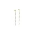 Pendientes largos Le Carré Oro 18k y Perlas GB071OA.00