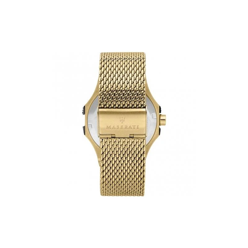 POTENZA 42MM 3H BLACK DIAL MESH BR YG