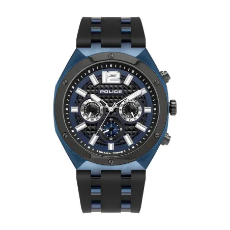 Reloj Police KEDIRI Hombre Negro y Azul Analógico PL.15995JSBLU-03P