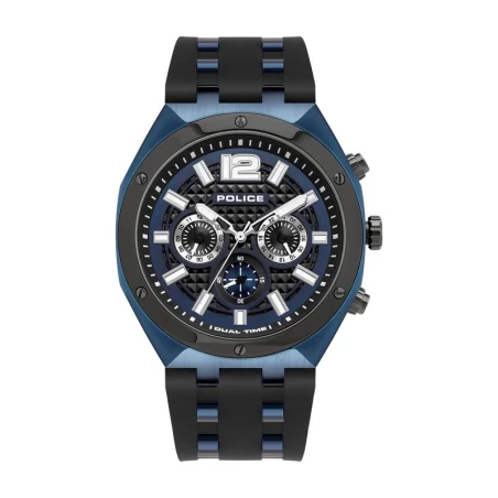Reloj Police KEDIRI Hombre Negro y Azul Analógico PL.15995JSBLU-03P