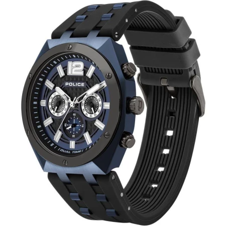 Reloj Police KEDIRI Hombre Negro y Azul Analógico PL.15995JSBLU-03P