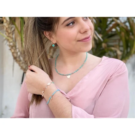 Pulsera Plata arxis cruz baño de oro D5092BK0113 DR0519
