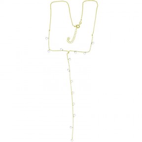 Collar plata dorado circonitas blancas D4049HK0110 D1443