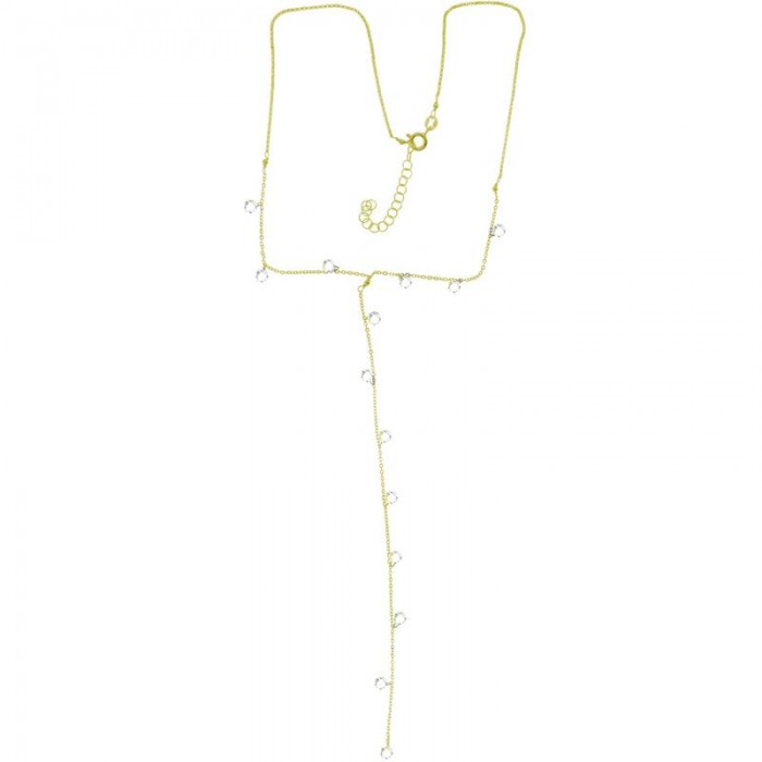 Collar plata dorado circonitas blancas D4049HK0110 D1443