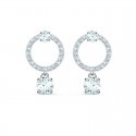 Pendientes Swarovski Attract Circle Baño Rodio 5563278